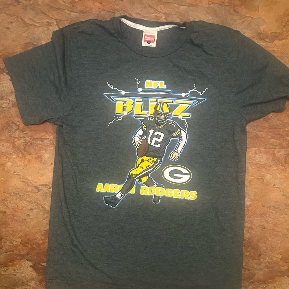 Retro NFL Blitz Graphic Tee Small – Green Bay Football Vintage Style Homage
